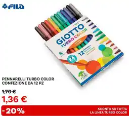 Max Factory Fila pennarelli turbo color confezione da 12 pz offerta
