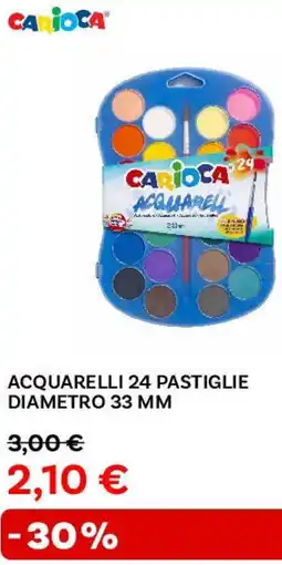 Max Factory Carioca acquarelli 24 pastiglie diametro 33 mm offerta