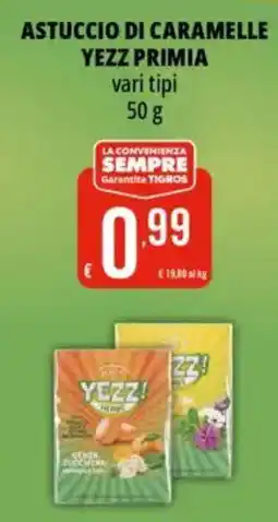 Tigros Astuccio di caramelle yezz PRIMIA offerta
