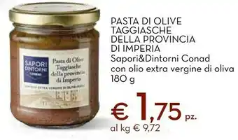 Conad City Conad - pasta di olive taggiasche della provincia di imperia sapori e dintorni 180 g(ml) offerta