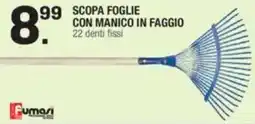 Brico OK Scopa foglie con manico in faggio offerta