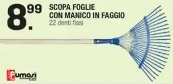 Brico OK Scopa foglie con manico in faggio offerta