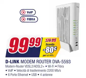 Trony D-Link Modem Router DVA- 5593 offerta