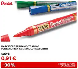 Max Factory Pentel marcatore permanente amiko punta conica 4,5 mm colori assortiti offerta