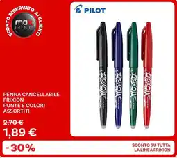 Max Factory Pilot penna cancellabile frixion punte e colori assortiti offerta