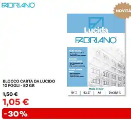 Max Factory Fabriano blocco carta da lucido offerta