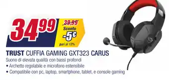 Trony Trust Cuffia Gaming GXT323 Carus offerta