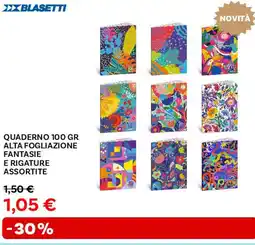 Max Factory Blasetti quaderno 100 gr alta fogliazione fantasie e rigature assortite offerta