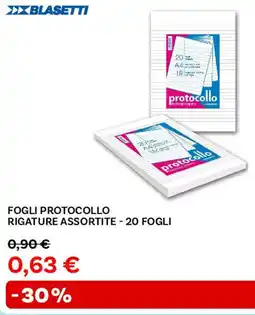 Max Factory Blasetti fogli protocollo rigature assortite-20 fogli offerta