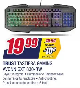 Trony Trust Tastiera Gaming Avonn GXT 830-RW offerta