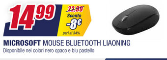 Trony Microsoft Mouse Bluetooth Liaoning offerta