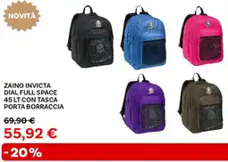 Max Factory Zaino invicta dial full space 45 lt con tasca porta borraccia offerta