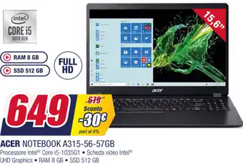 Trony Acer Notebook A315-56-57GB offerta
