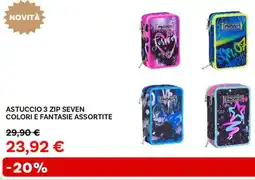Max Factory Astuccio 3 zip seven colori e fantasie assortite offerta