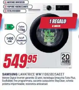 Trony SAMSUNG LAVATRICE WW11DG5B25AEET offerta
