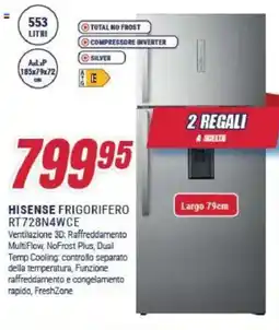 Trony HISENSE FRIGORIFERO RT728N4WCE offerta