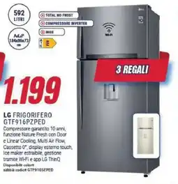 Trony LG FRIGORIFERO GTF916PZPED offerta