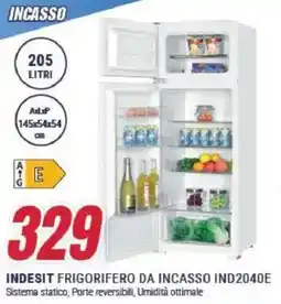 Trony INDESIT FRIGORIFERO DA INCASSO IND2040E offerta