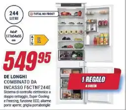 Trony DE LONGHI COMBINATO DA INCASSO F6CTNF244E offerta
