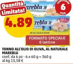 PENNY Tonno all'olio di oliva, al naturale MAREBLU offerta