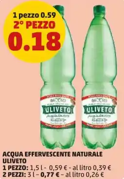 PENNY Acqua effervescente naturale ULIVETO offerta