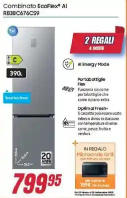 Trony SAMSUNG Combinato EcoFlex Al RB38C676C59 offerta