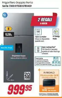 Trony SAMSUNG Frigorifero Doppia Porta Serie 7300 RT53DG7B1459 offerta