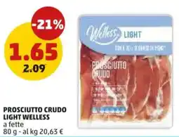 PENNY Prosciutto crudo light WELLESS offerta