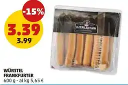 PENNY Würstel FRANKFURTER offerta