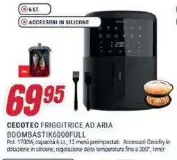 Trony CECOTEC FRIGGITRICE AD ARIA BOOMBASTIK6000FULL offerta