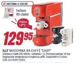 Trony Illy macchina da caffè "easy" offerta