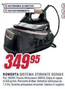 Trony ROWENTA SISTEMA STIRANTE DG9661 offerta