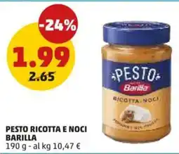 PENNY Pesto ricotta e noci BARILLA offerta