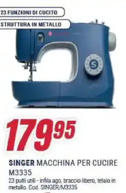 Trony SINGER MACCHINA PER CUCIRE M3335 offerta