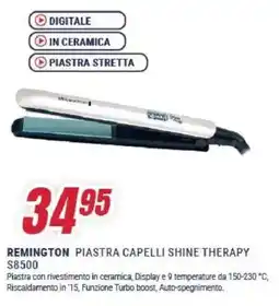 Trony REMINGTON PIASTRA CAPELLI SHINE THERAPY S8500 offerta