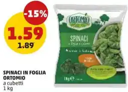 PENNY Spinaci in foglia ORTOMIO offerta