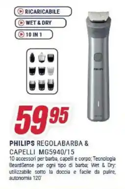 Trony PHILIPS REGOLABARBA & CAPELLI MG5940/15 offerta