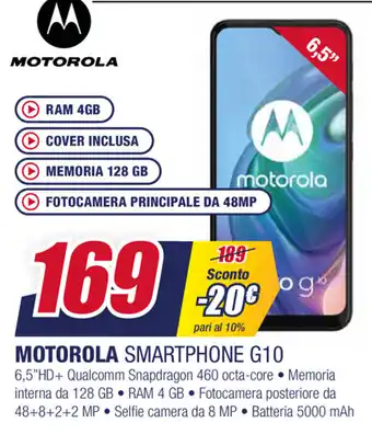 Trony Motorola Smartphone G10 offerta