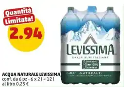 PENNY Acqua naturale LEVISSIMA offerta