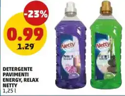 PENNY Detergente pavimenti energy, relax NETTY offerta