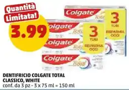 PENNY Dentifricio colgate total classico, white offerta