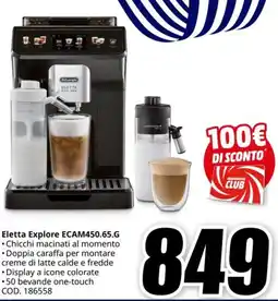 MediaWorld DeLonghi Eletta Explore ECAM450.65.G offerta