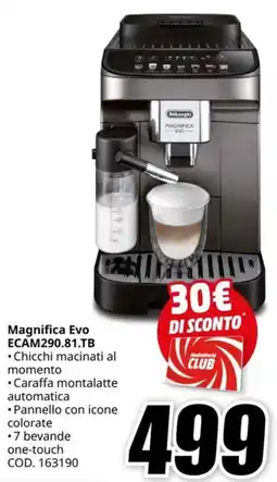 MediaWorld DeLonghi Magnifica Evo ECAM290.81.TB offerta