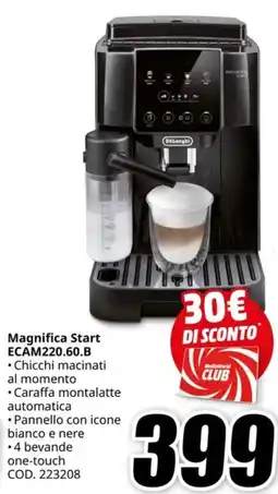 MediaWorld DeLonghi Magnifica Start ECAM220.60.B offerta