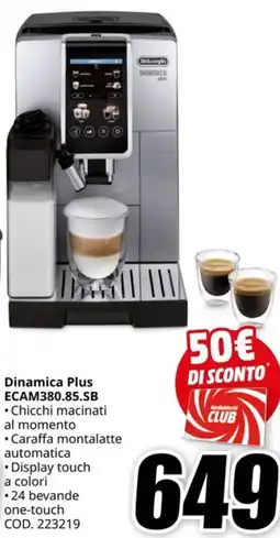 MediaWorld DeLonghi Dinamica Plus ECAM380.85.SB offerta