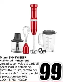 MediaWorld KitchenAid Mixer 5KHBV83EER offerta