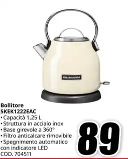 MediaWorld KitchenAid Bollitore 5KEK1222EAC offerta