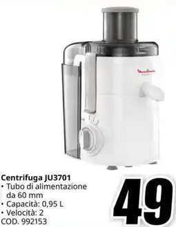 MediaWorld Moulinex Centrifuga JU3701 offerta