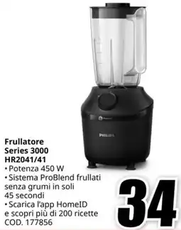 MediaWorld PHILIPS Frullatore Series 3000 HR2041/41 offerta