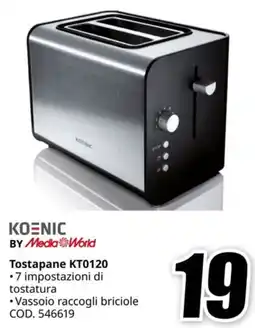 MediaWorld KOENIC BY Media World Tostapane KT0120 offerta